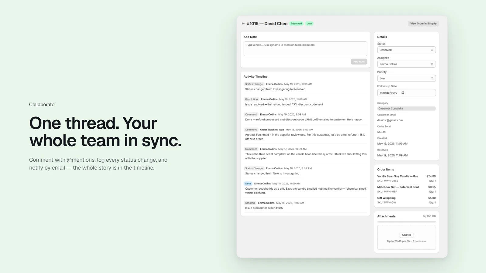 An issue with its timeline of updates and notes